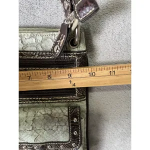 Western Crackle Studded Crossbody Multi Pocket Boho Cowgirl Rodeo Festival Purse thumbnail 6