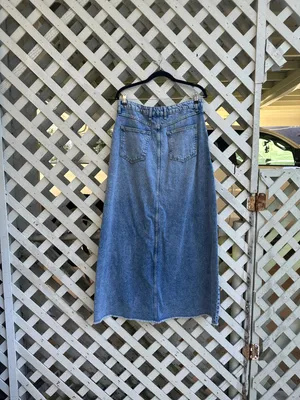Free People Come As You Are Denim Maxi Skirt thumbnail 6