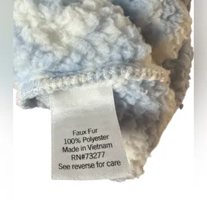 SO Sherpa Fleece Half‎ Zip Pullover Womens XL Blue White Swirl Cozy thumbnail 6