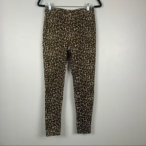 WE The‎ Free Belle Animal Print Cropped Skinny Jeans Sz 26 Leopard thumbnail 4