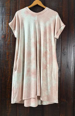 Talulah Rose Tie-Dye Short Sleeve Relaxed Tshirt Midi Dress thumbnail 1