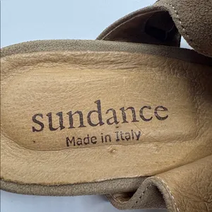 Sundance Italian Leather Suede Open Toe Mules Brown Vero Cuoio Size 40 (9–9.5) thumbnail 3