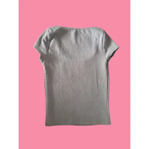 WHITE FOX Gray Bow Scoopneck T Shirt Size Small thumbnail 2
