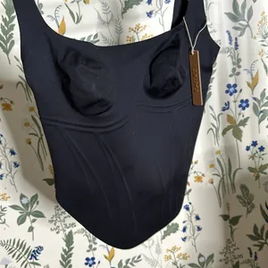 NWT Skims Bonded‎ corset group long corset onyx size XS black thumbnail 8