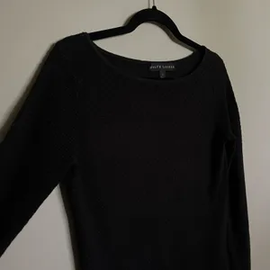 Ralph Lauren Black Label Sweater Textured Knit‎ Black Linen Blend Women's Small thumbnail 3