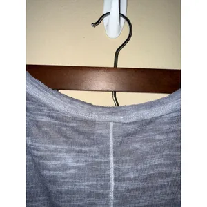 We The Free Free People gray Space Dye Distressed V-Neck‎ High Low Tee Small thumbnail 7