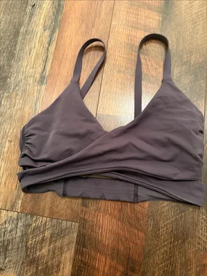 Lulu lemon lean in bra Women’s Wrap Front Bralette - Gray thumbnail 3