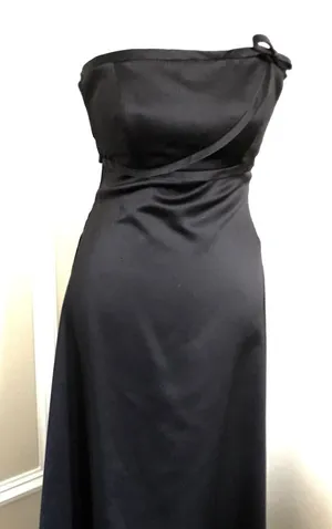 After Six Black Strapless Floor Formal Dress S/M thumbnail 1