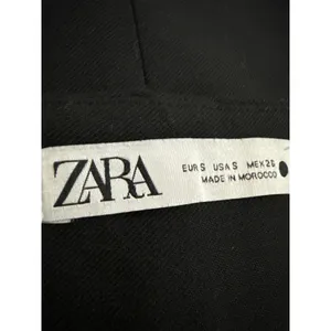 Zara Women's Blue High Waisted Zipper Career Flare A Line Mini Skirt Size S thumbnail 4