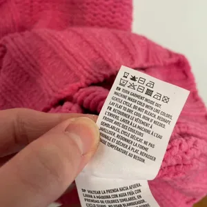 AMERICAN EAGLE AEO AE Chenille Cable Knit Sweater Bright Pink Barbie Oversized L thumbnail 11
