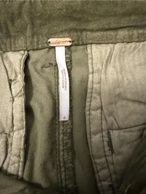 ✨EUC Free People Velvetty Olive Cargo Straight Pants Sz 0✨ thumbnail 5