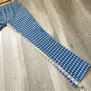 Urban Outfitters Pants gingham check casey kick flare womens Blue (xsmall) thumbnail 3