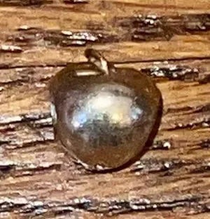 Pandora 791026 Silver & 14k Yellow Gold Education Apple of My Eye Charm thumbnail 1