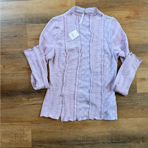 Free People Orchid Dust Long Sleeve Top NWT thumbnail 4
