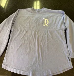 Disney Parks Disneyland Spirit Jersey Sz S Lavender Purple Long Sleeve Shirt thumbnail 1