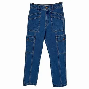Madewell 90s Straight Cargo Jeans Size‎ 26 Blue Denim High Rise Utility Pockets thumbnail 3