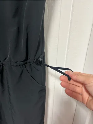 Toad & Co Liv Black Activewear Dress with cinched waist and pockets size m thumbnail 5