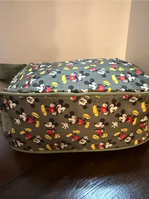 Disney's Mickey Mouse Olive Green Canvas Print Hand Shoulder Bag Purse thumbnail 5