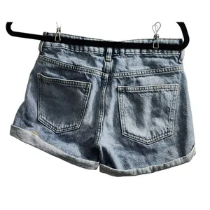 PacSun Light Wash Mom Shorts High Rise Denim Roll Cuff Summer‎ Casual Size 25 thumbnail 3