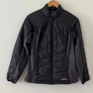 Eddie Bauer Women’s Premium Goose‎ Down Jacket Full Zip Black Size M thumbnail 1