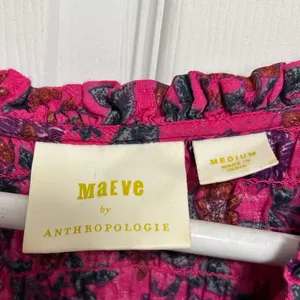 Anthropologie Floral Pink Women's Top thumbnail 3