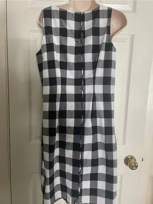 Tommy Bahama Black‎ and White Gingham Sleeveless Dress thumbnail 2