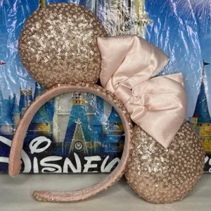 Disney parks champagne gold Minnie Mouse ears thumbnail 1