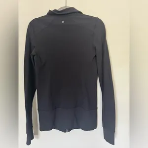Lululemon black yellow blue burgundy stripe zip up‎ Nice Asana Jacket sweatshirt thumbnail 2