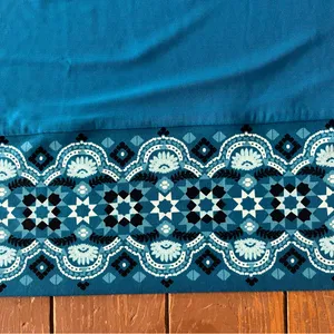 White House Black Market Beaded Turquoise Jersey Embroidered Shift Dress thumbnail 5