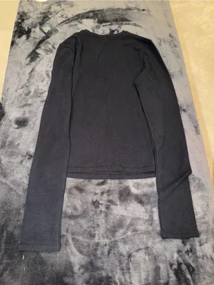 Skims Cotton Jersey Long Sleeve T-Shirt in Soot Size Medium New with tag thumbnail 9