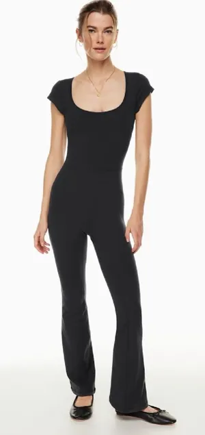 Aritzia Wilfred Theodora Flare Jumpsuit black sz M minimalist thumbnail 1