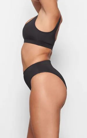 NWT SKIMS Signature Swim Top Onyx size L thumbnail 3