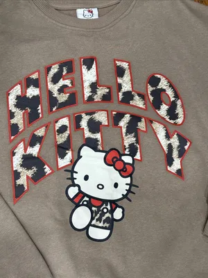 Sanrio Hello Kitty NWOT Leopard animal print sweatshirt size L thumbnail 2