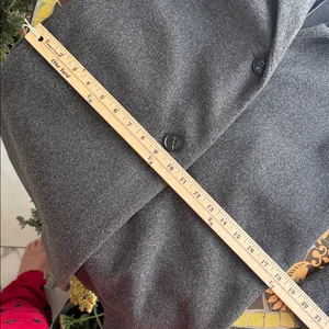 Zara Gray Wool Blend Coat Sz: M thumbnail 9