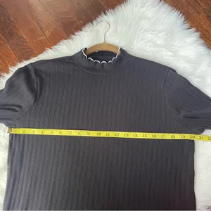 GAP Black Sweater Top Mock Neck thumbnail 5