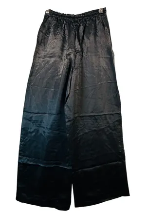 Athleta Calm Cool Wide Leg Pants XXS Black‎ Lounge Relaxed Fit Flowy Comfy Cupro thumbnail 1