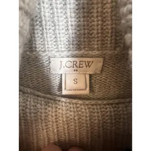 J.Crew Sweater Wm Sm Beige Cowl‎ Neck Merino Wool Blend Pullover Knit Minimal thumbnail 2