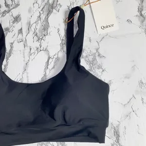 NWT Quince Black Italian Tank Bikini Swim Bathing Suit Top Women's Size Medium thumbnail 3