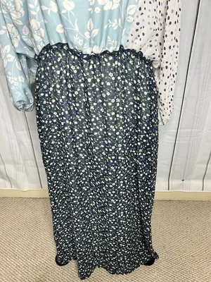Piper & Scoot Maxi Dress Multi Pattern Boho Cottagecore Sz Large thumbnail 3