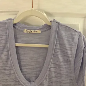 Free People We The Free Purple Semi Sheer Sweetness Tee Small thumbnail 4