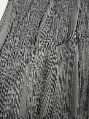 Black Fringe Slip Mini Dress - Women thumbnail 2