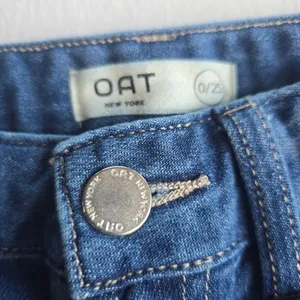 OAT New York‎ Women Medium Wash High Rise Wide Leg Cloud Denim Jeans Size 0/25 thumbnail 2