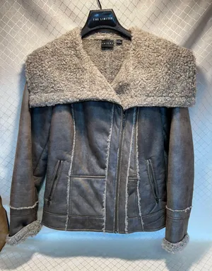 & Other Stories Tribal Coat Jacket Women's Size 6 Brown Faux Leather thumbnail 1