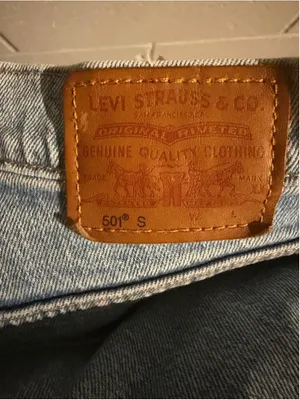 Levi's Premium 501s Skinny Jeans 26” Light Wash Denim Distressed Button Big E thumbnail 5