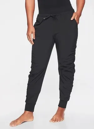 Athleta Altitude Ruched Jogger Pants Black Women’s thumbnail 1