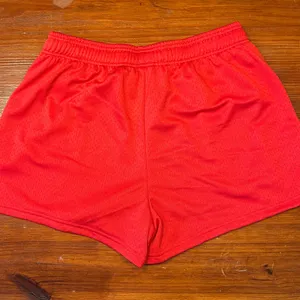 Women's Red Athletic Mesh Shorts with Drawstring Size M thumbnail 2