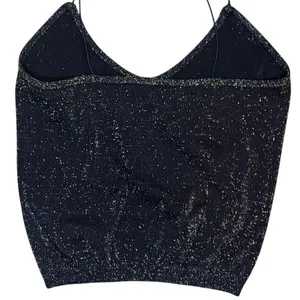 Free People Gold Sparkle Micro Brami Tank Festival Rave Whimsical Size XS/Small thumbnail 6