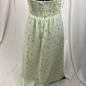 Green floral print slip dress woman’s size medium thumbnail 7