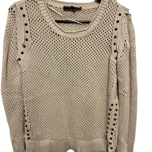 Rock and Republic Cream Studded Sweater Size L thumbnail 1