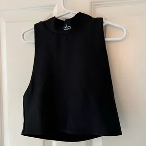Alo Yoga Black Open Back Top - Sports Bra thumbnail 5